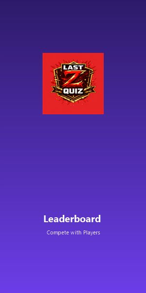Last Z Quiz leaderboard screen